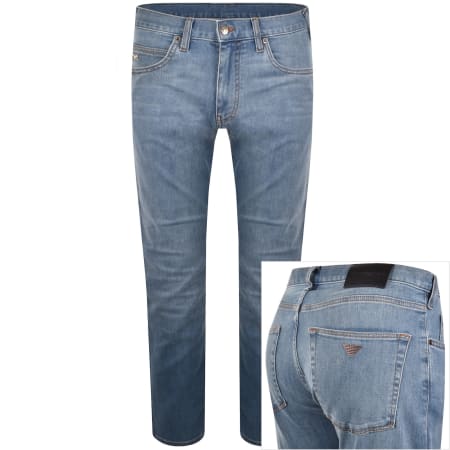 Emporio Armani J45 Jeans Light Wash Blue | Mainline Menswear us